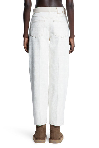 FENDI WOMAN OFF-WHITE JEANS