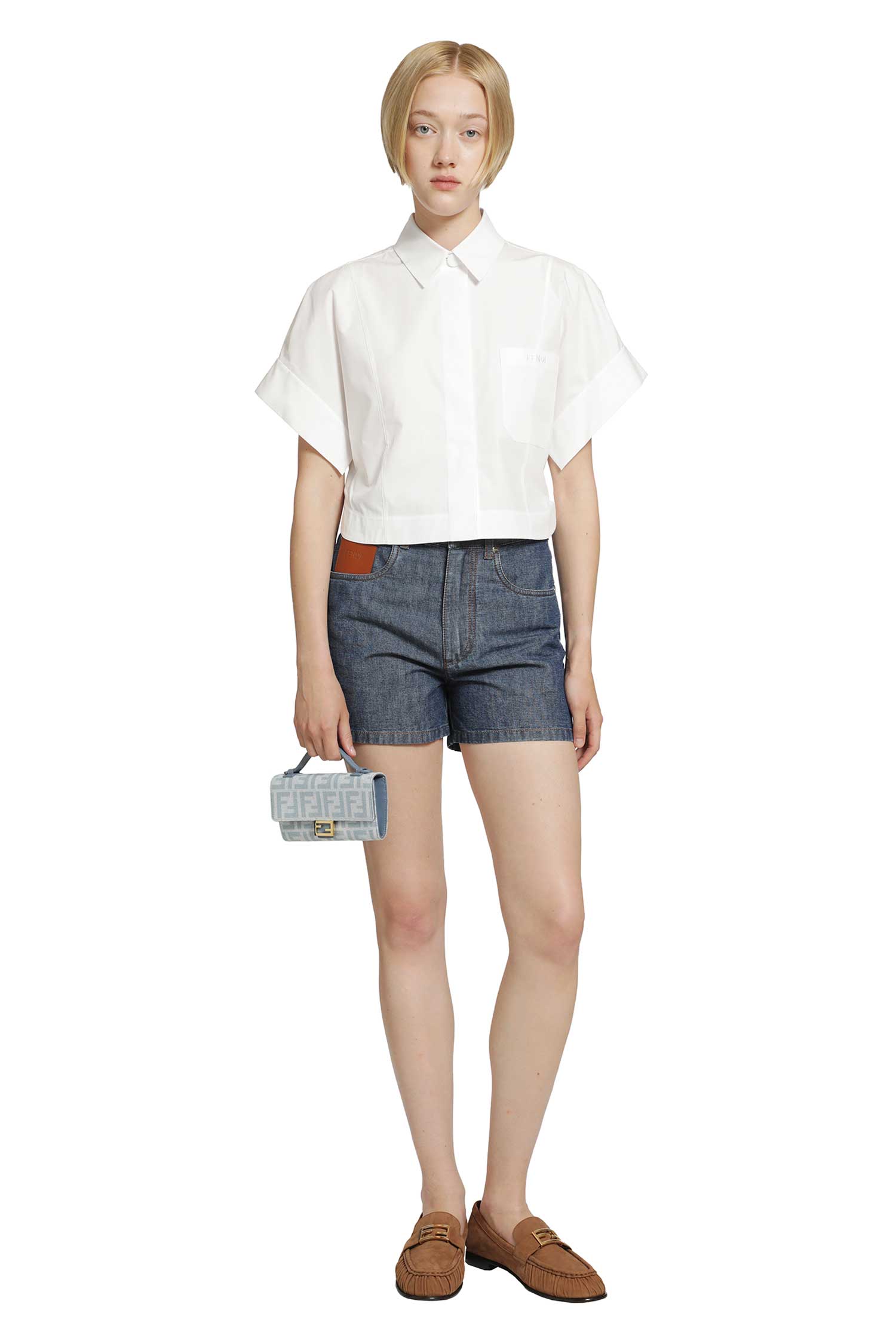 FENDI Chambray Shorts woman