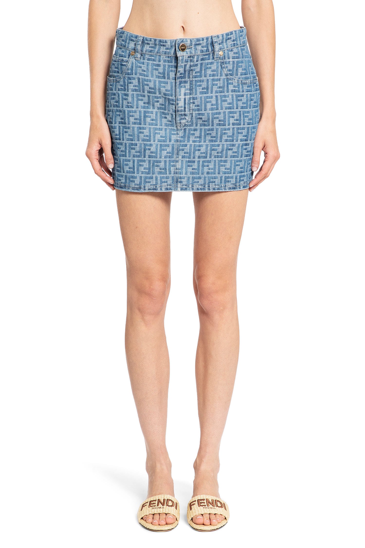 FENDI WOMAN BLUE SKIRTS