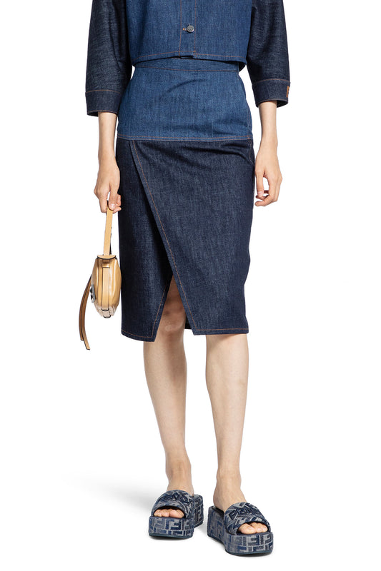 FENDI WOMAN BLUE SKIRTS