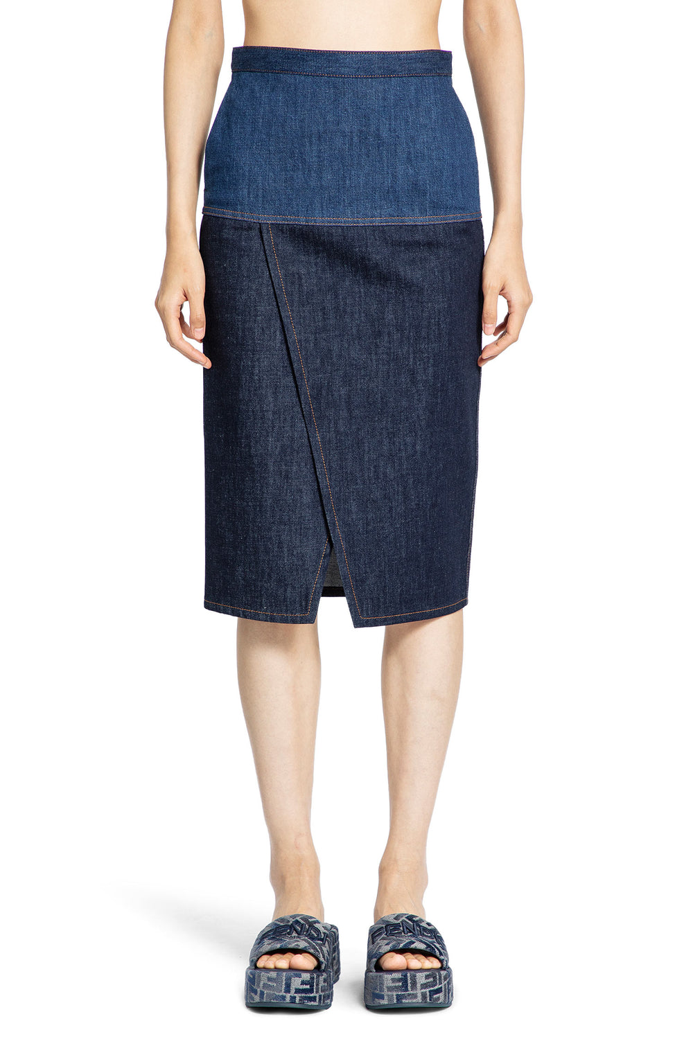 FENDI WOMAN BLUE SKIRTS