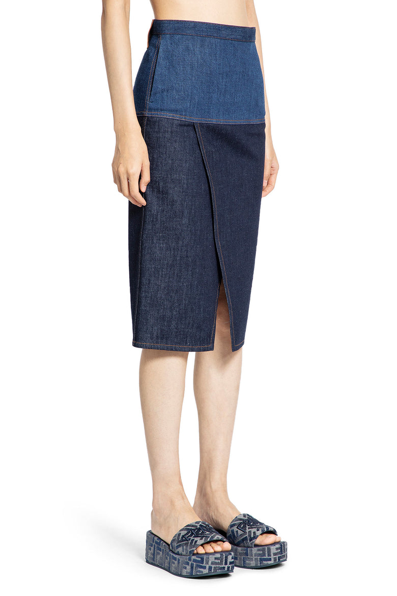 FENDI WOMAN BLUE SKIRTS