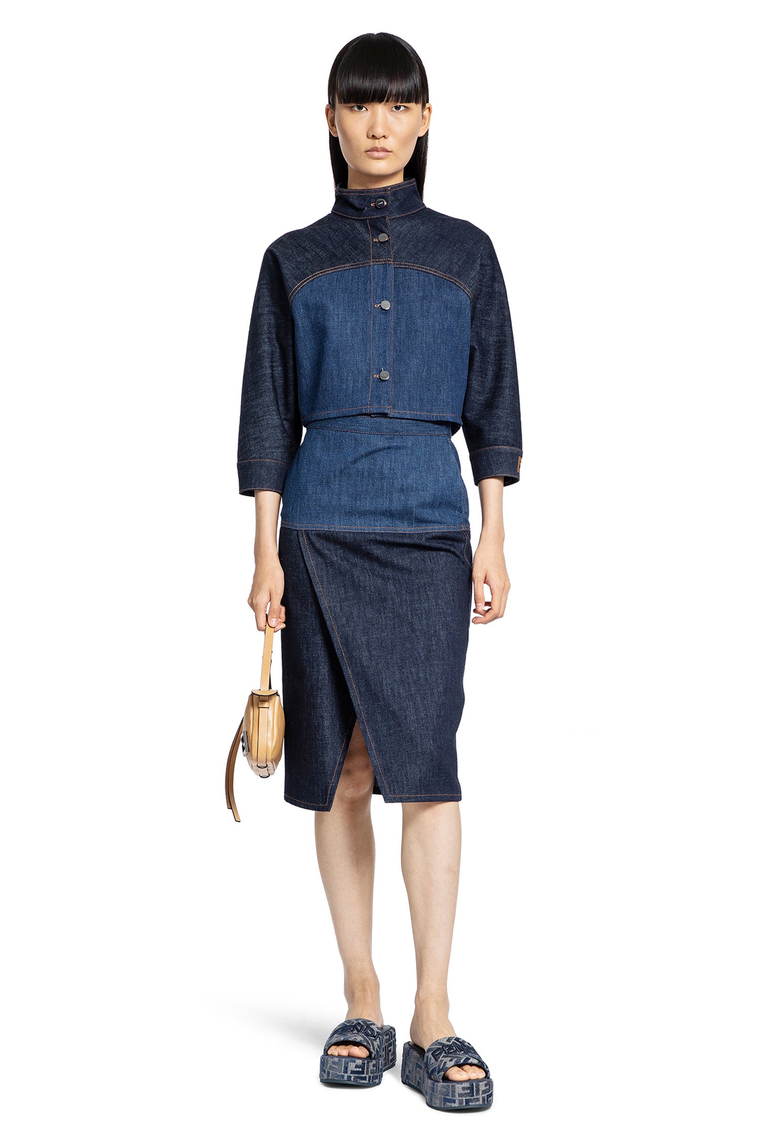 FENDI WOMAN BLUE SKIRTS