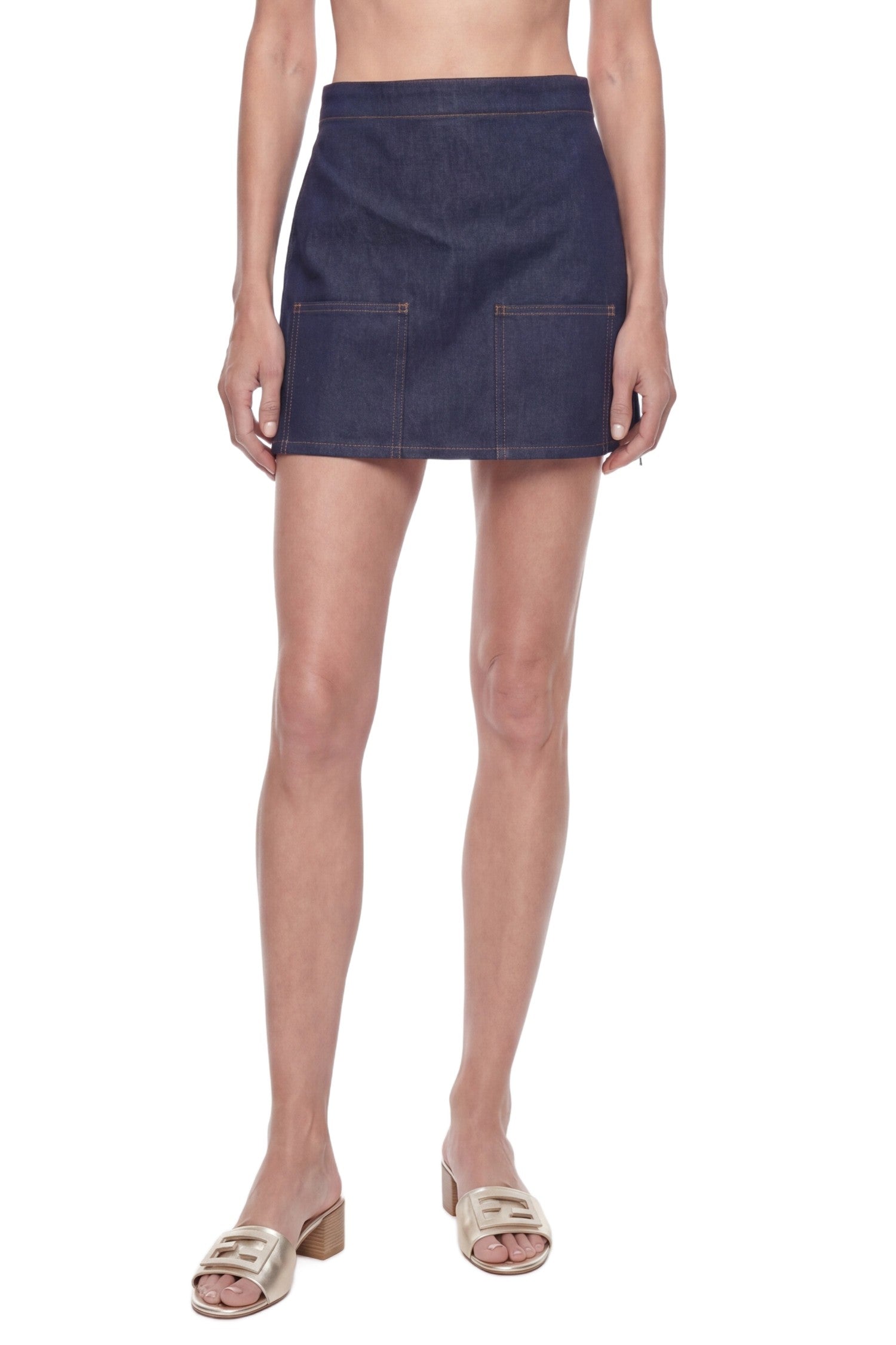 FENDI Denim Mini Skirt woman