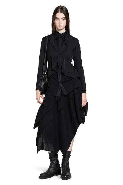 Wool Gauze Tucked Stitch D Skirt