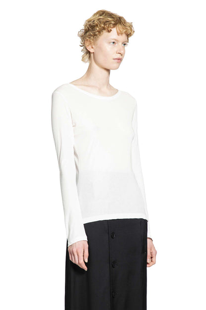 YOHJI YAMAMOTO WOMAN BLACK T-SHIRTS & TANK TOPS