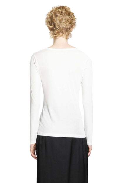 YOHJI YAMAMOTO WOMAN BLACK T-SHIRTS & TANK TOPS