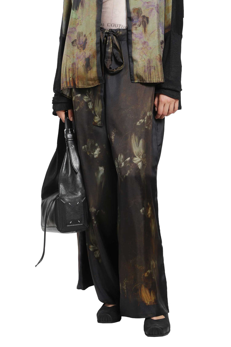 IA LONDON Silk Palazzo Trousers woman