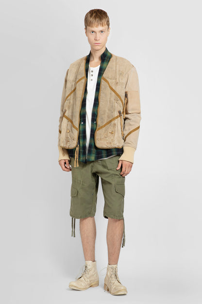 GREG LAUREN MAN GREEN SHORTS & SKIRTS