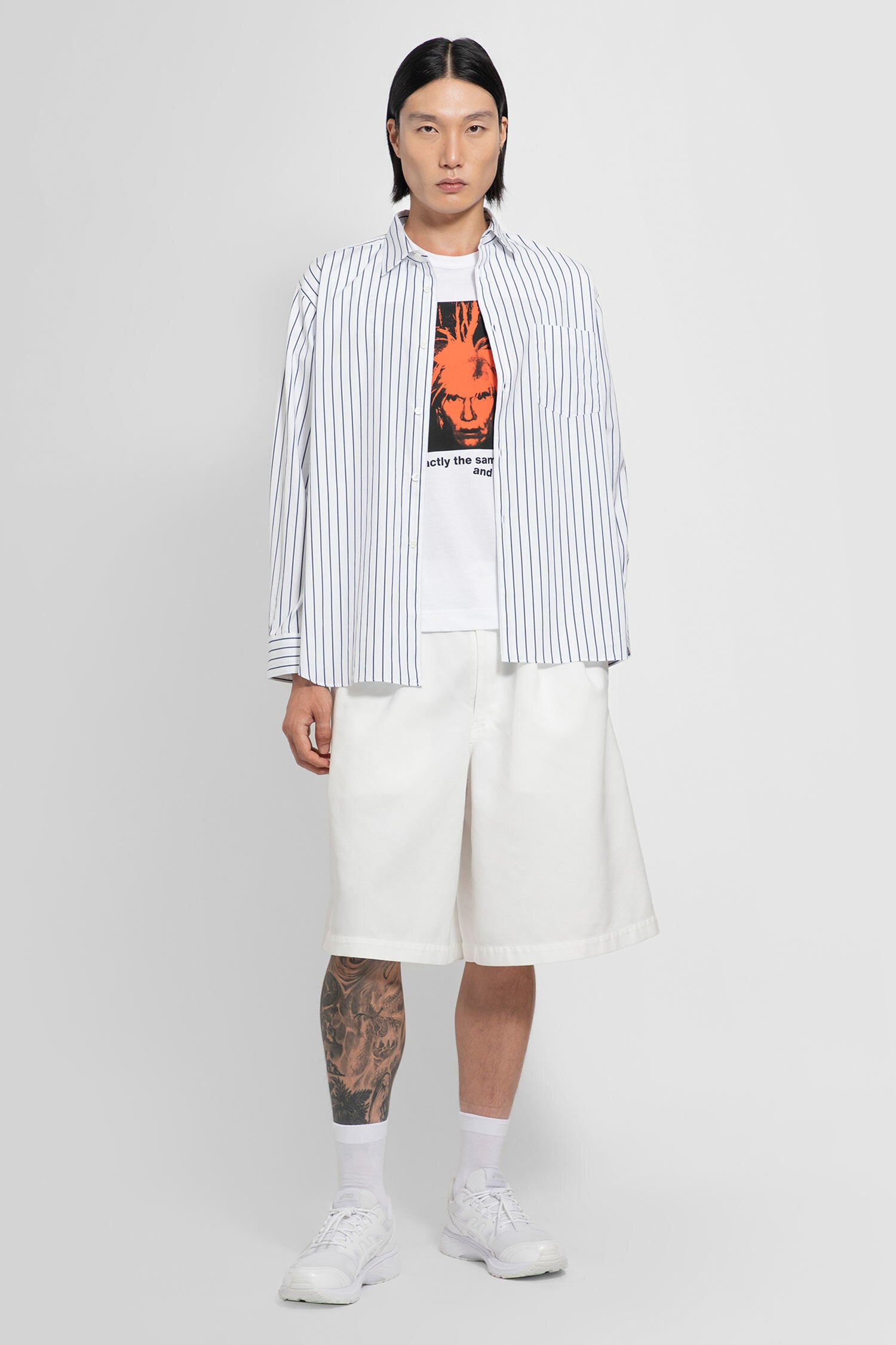 COMME DES GARCONS SHIRT MAN WHITE SHORTS & SKIRTS