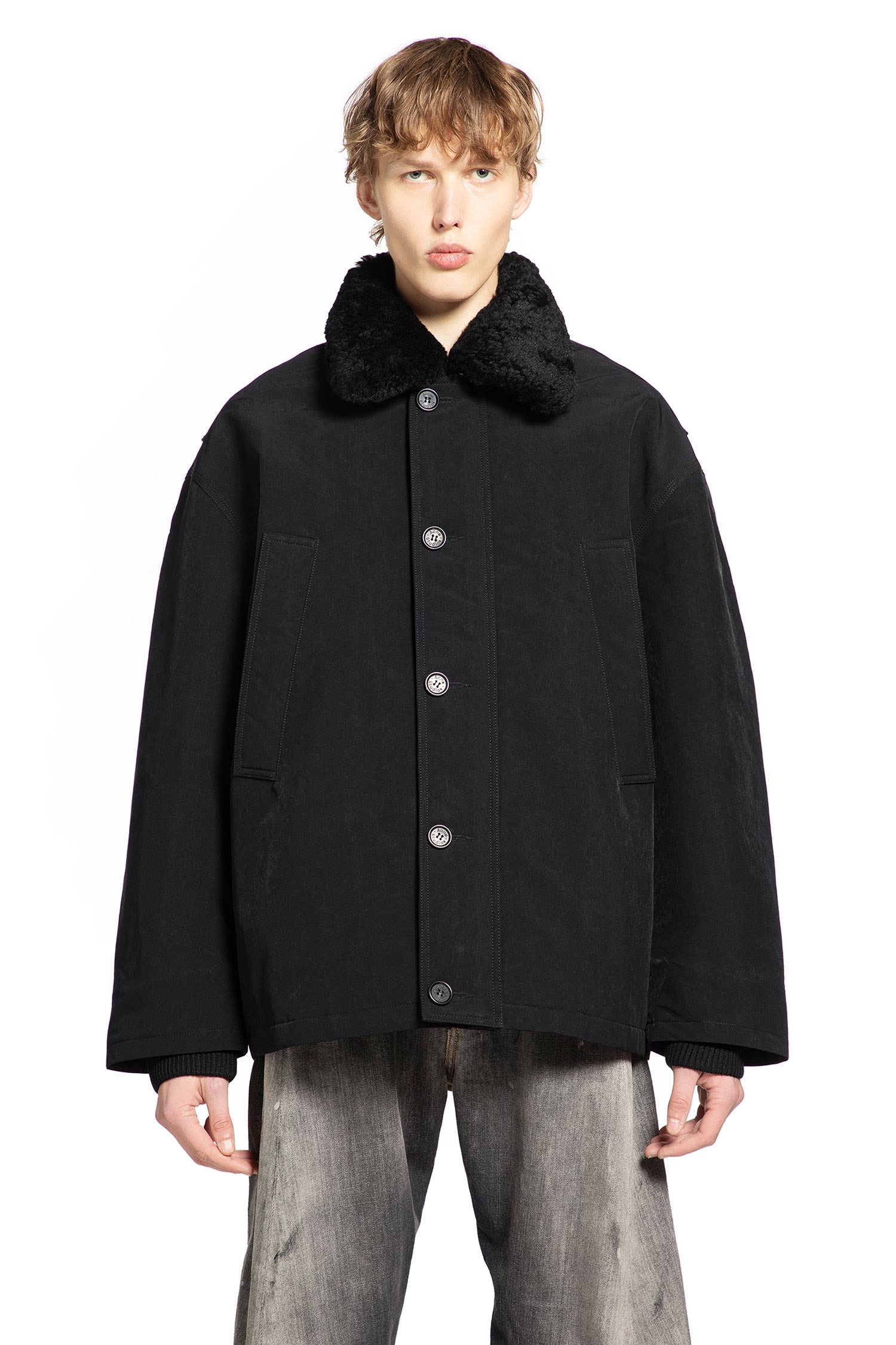 Nylon Shearling Jacket
