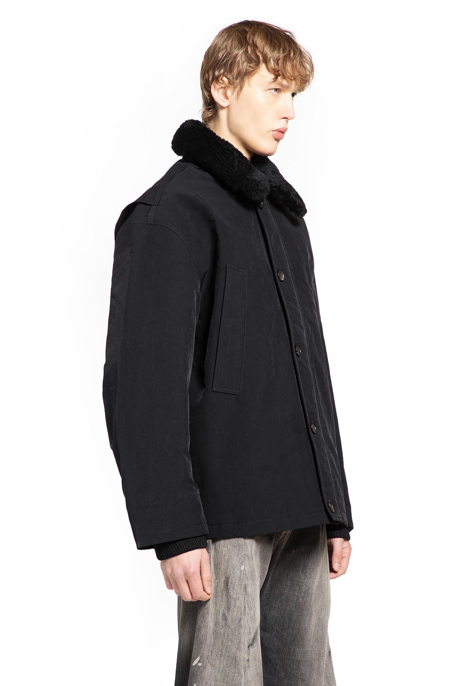 Nylon Shearling Jacket