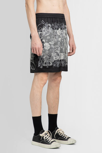 ACNE STUDIOS MAN BLACK&WHITE SHORTS & SKIRTS