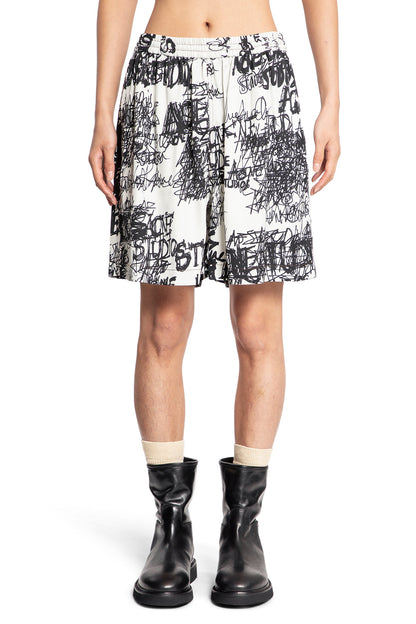 ACNE STUDIOS MAN BLACK&WHITE SHORTS & SKIRTS