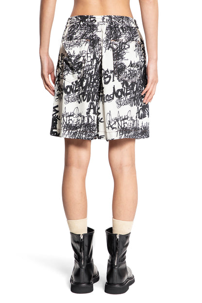 ACNE STUDIOS MAN BLACK&WHITE SHORTS & SKIRTS