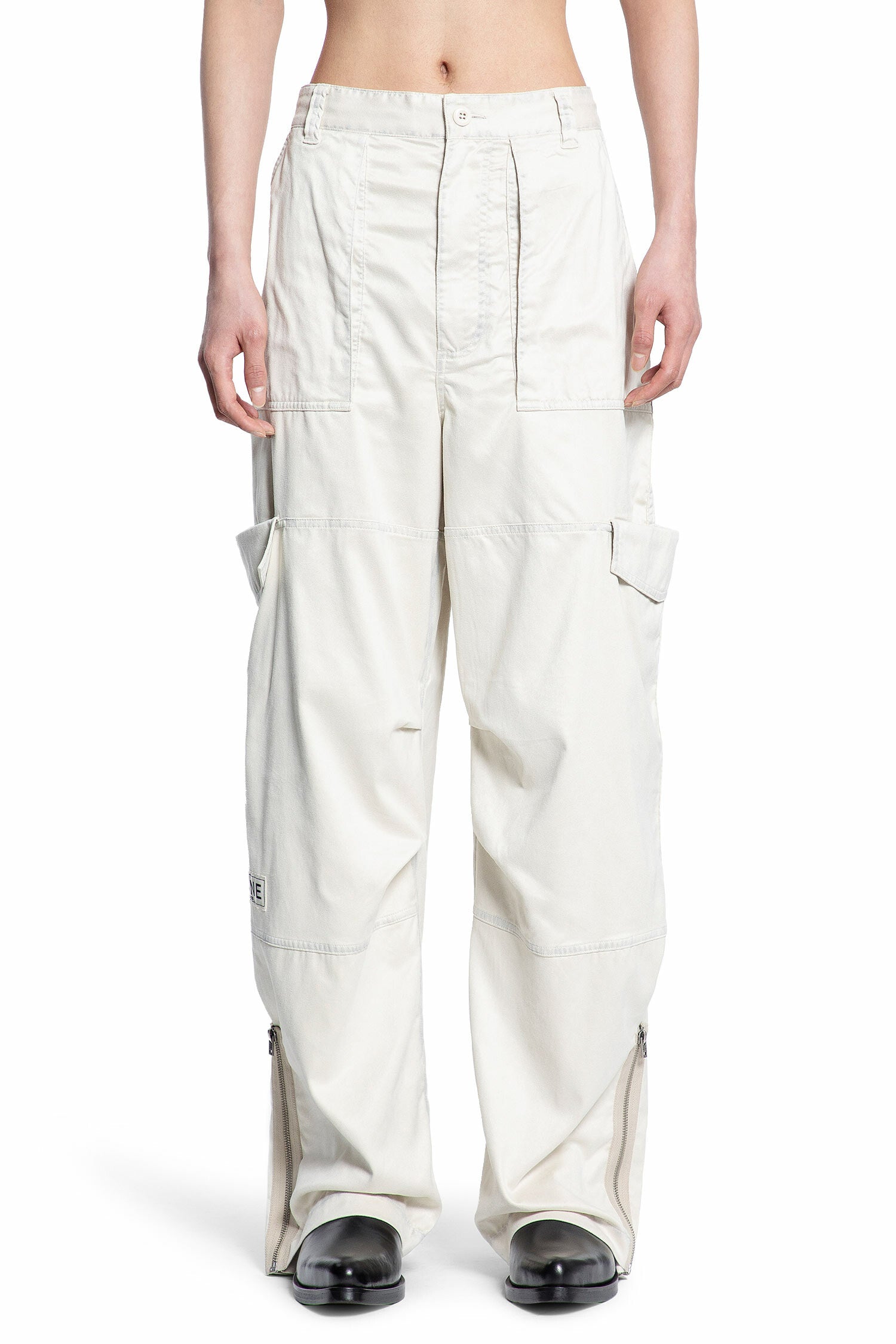 ACNE STUDIOS MAN OFF-WHITE TROUSERS