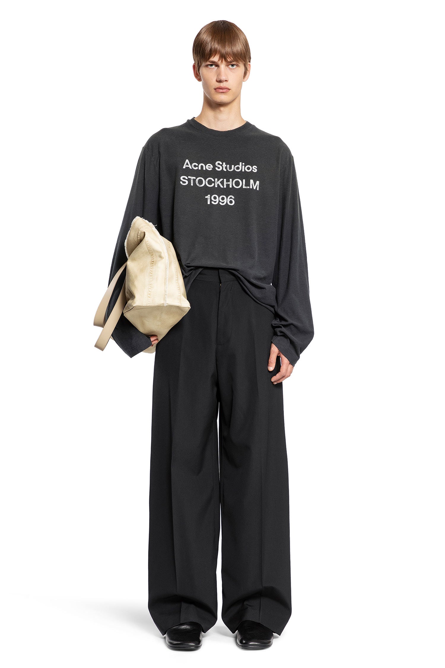 ACNE STUDIOS MAN BLACK TROUSERS