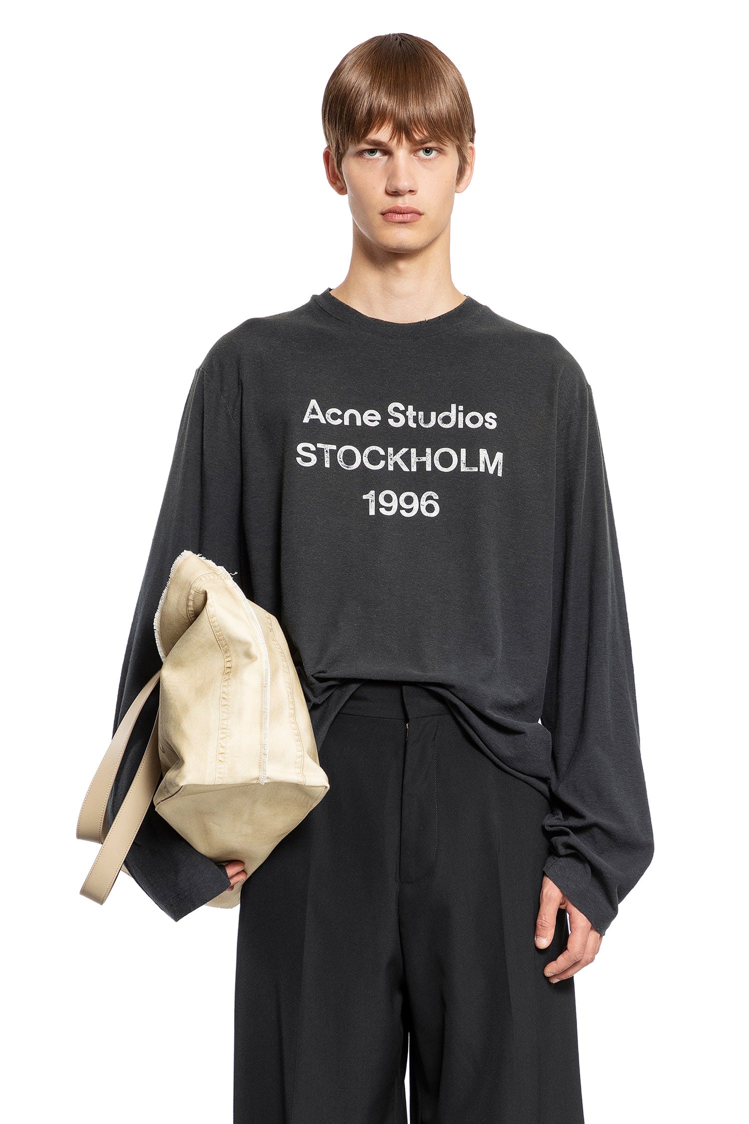 ACNE STUDIOS MAN BLACK T-SHIRTS