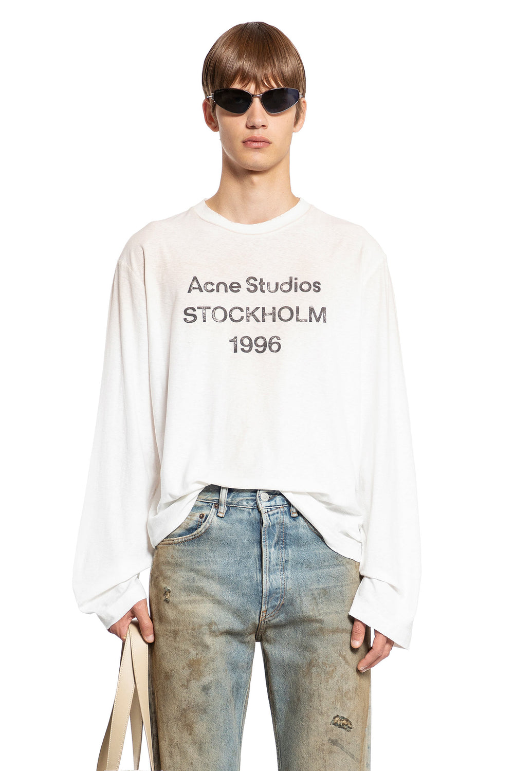 ACNE STUDIOS MAN WHITE T-SHIRTS & TANK TOPS