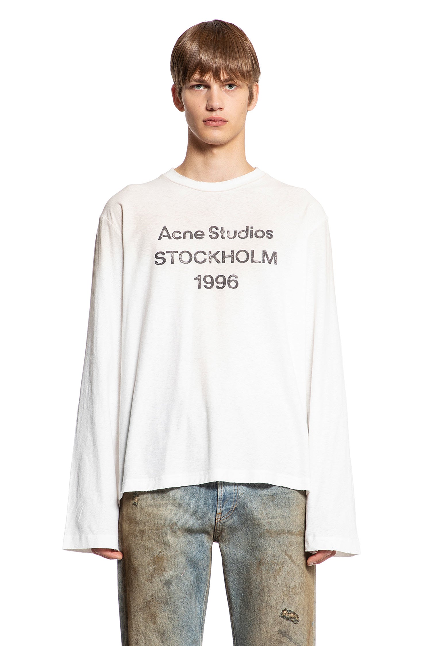 ACNE STUDIOS MAN WHITE T-SHIRTS & TANK TOPS