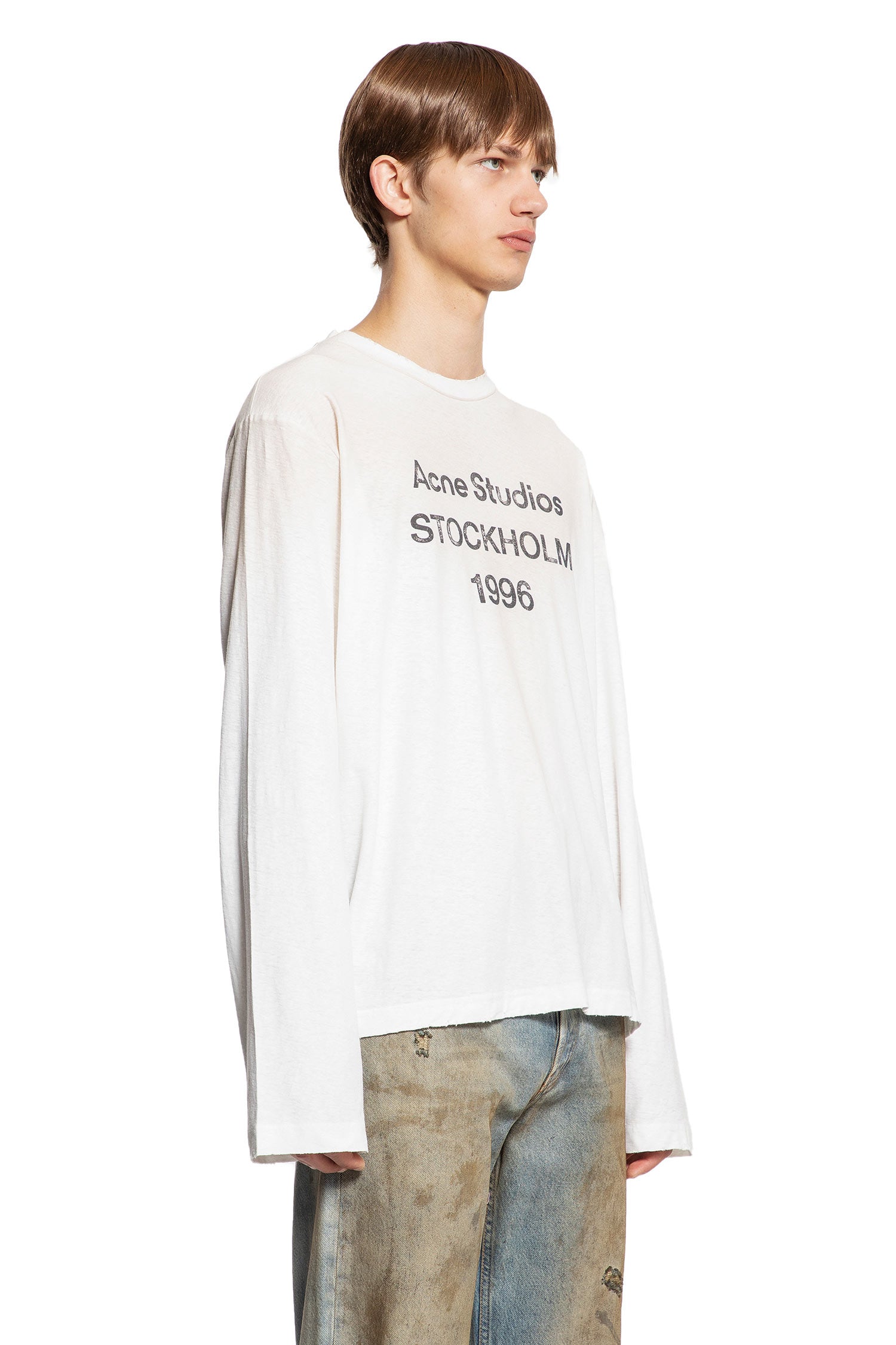 ACNE STUDIOS MAN WHITE T-SHIRTS & TANK TOPS