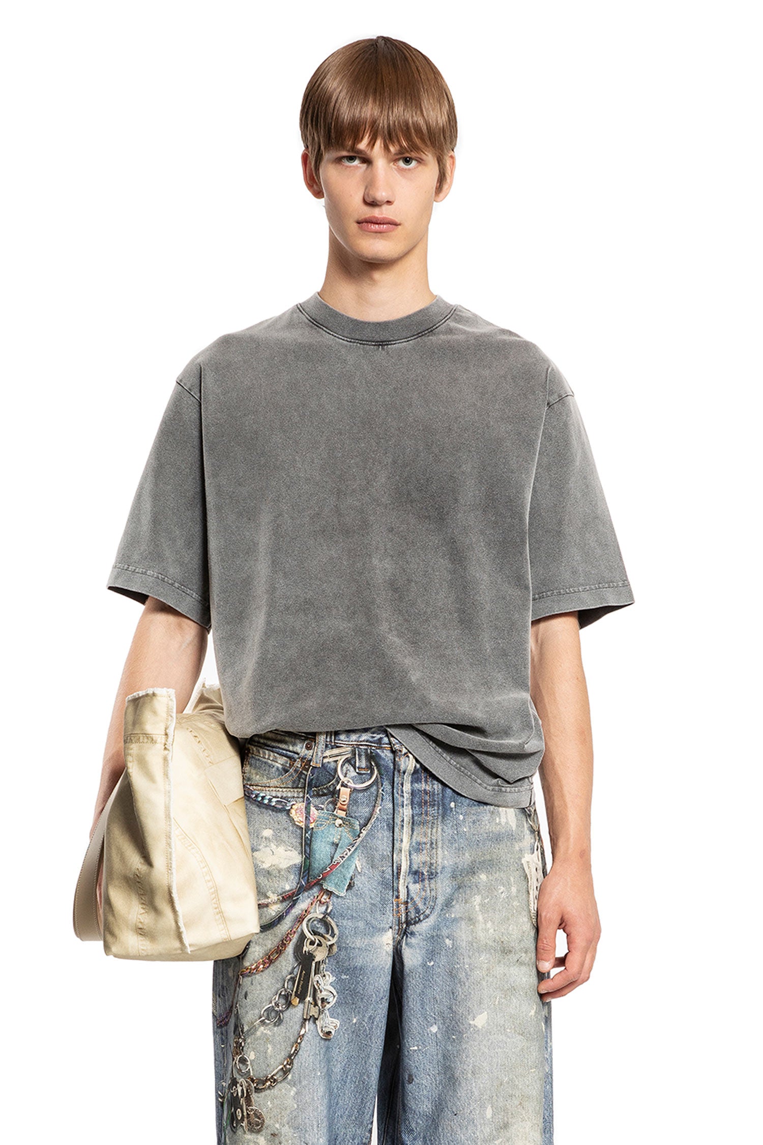 ACNE STUDIOS MAN BLACK T-SHIRTS