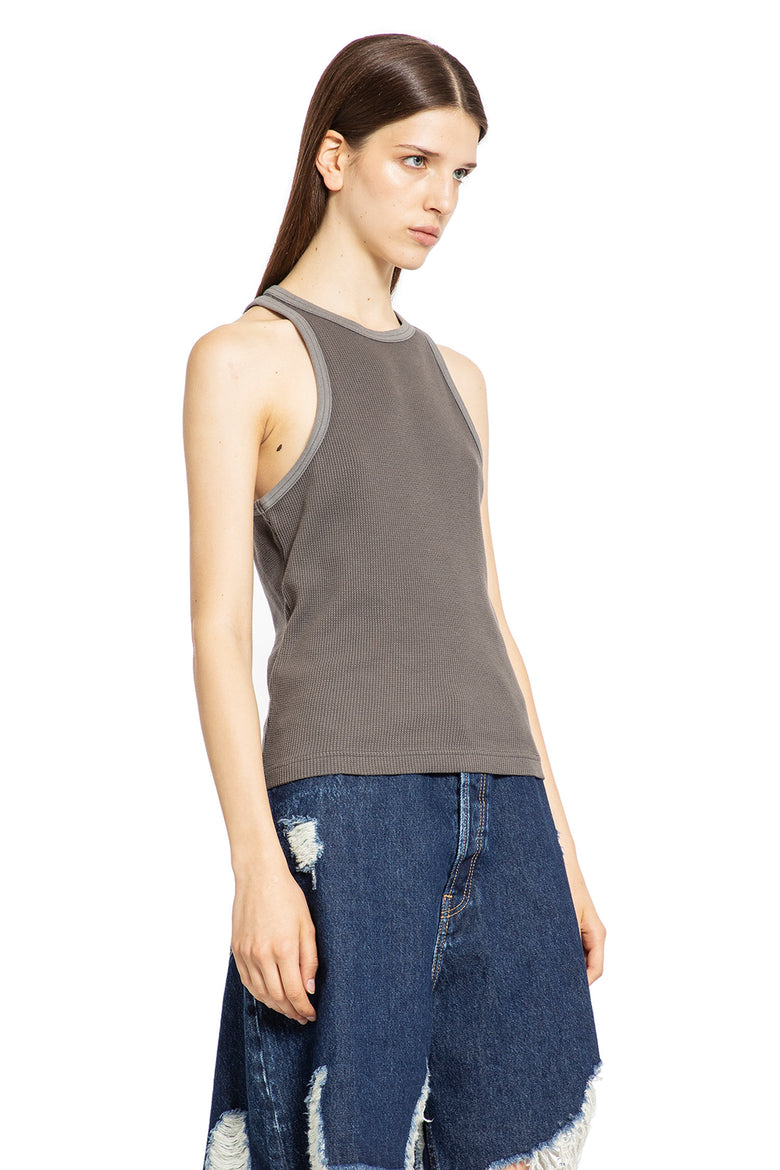 ACNE STUDIOS WOMAN GREY T-SHIRTS & TANK TOPS