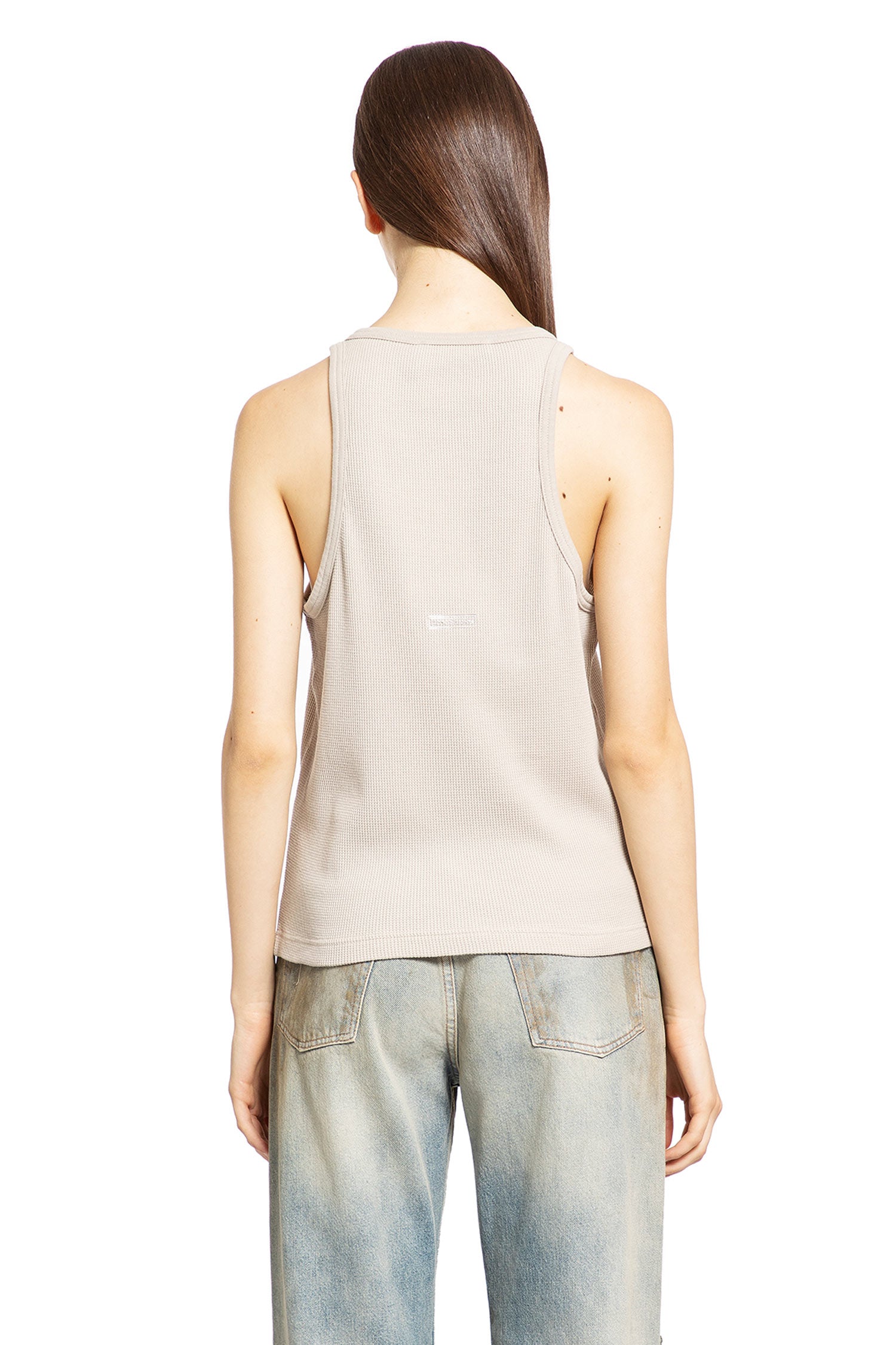 ACNE STUDIOS WOMAN GREY T-SHIRTS & TANK TOPS