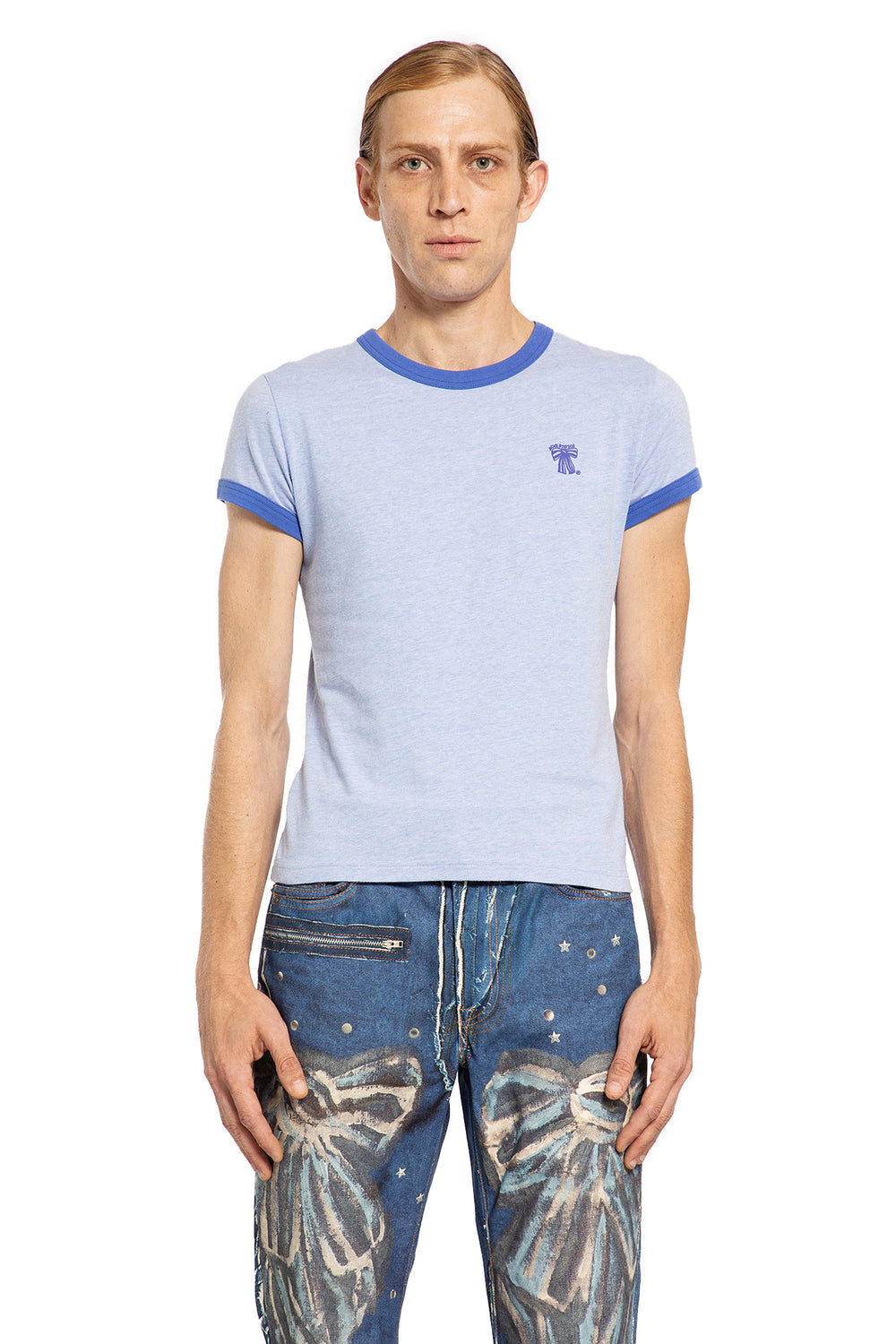 ACNE STUDIOS MAN BLUE T-SHIRTS & TANK TOPS