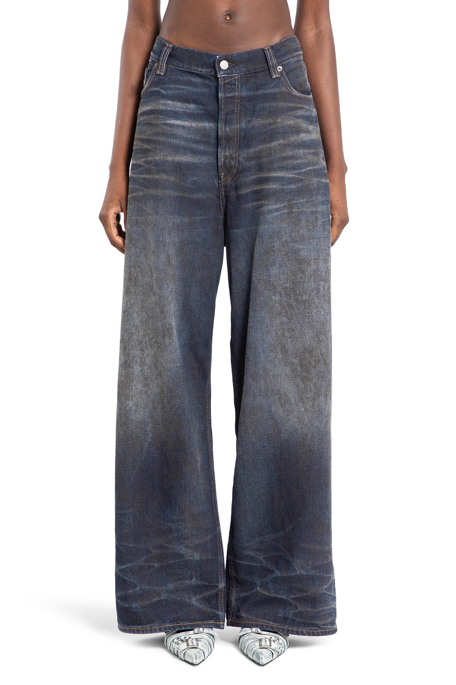 ACNE STUDIOS WOMAN BLUE JEANS