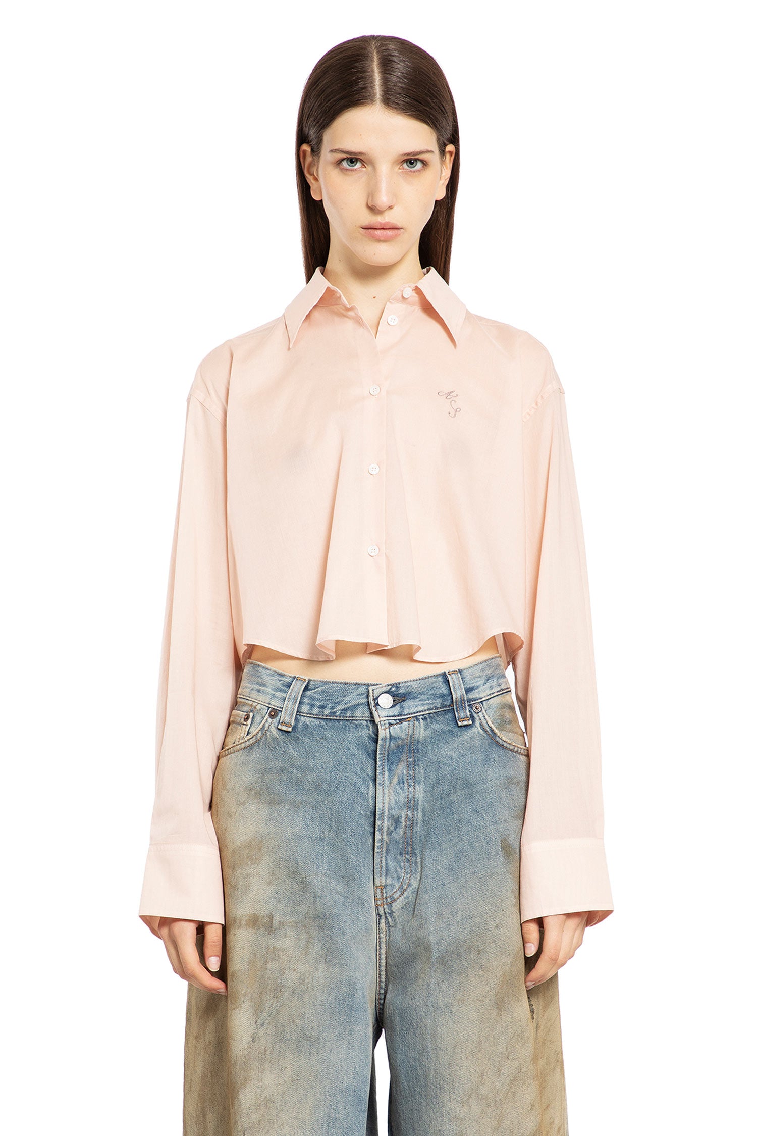 ACNE STUDIOS WOMAN PINK SHIRTS