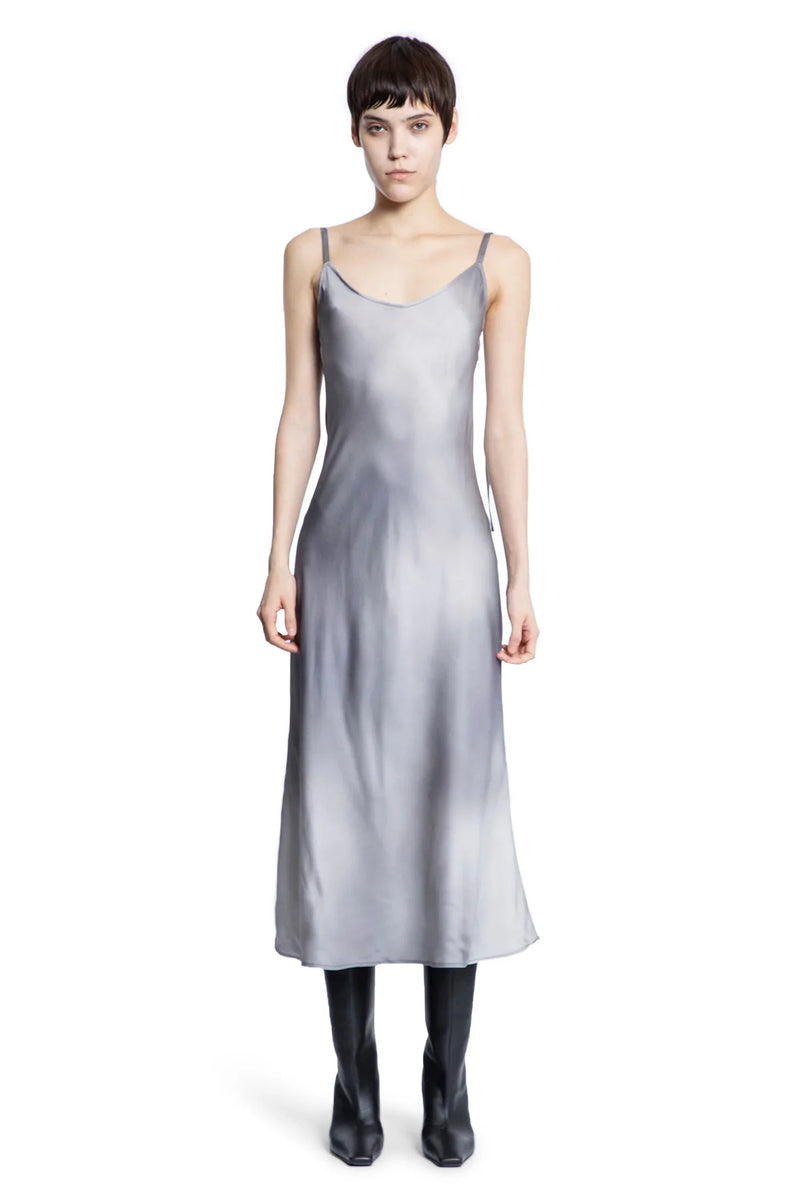 Printed Fluid Satin Slip dress - Antonioli.eu