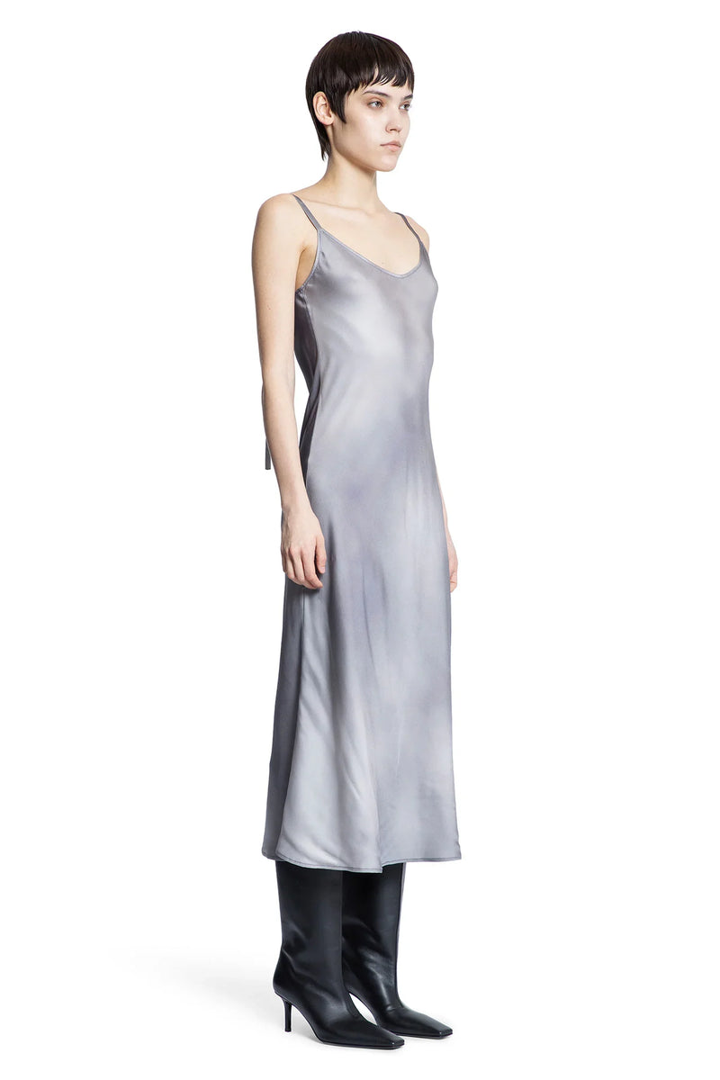 Printed Fluid Satin Slip dress - Antonioli.eu