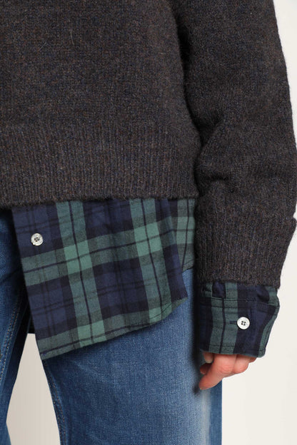 Layered Wool Hoodie