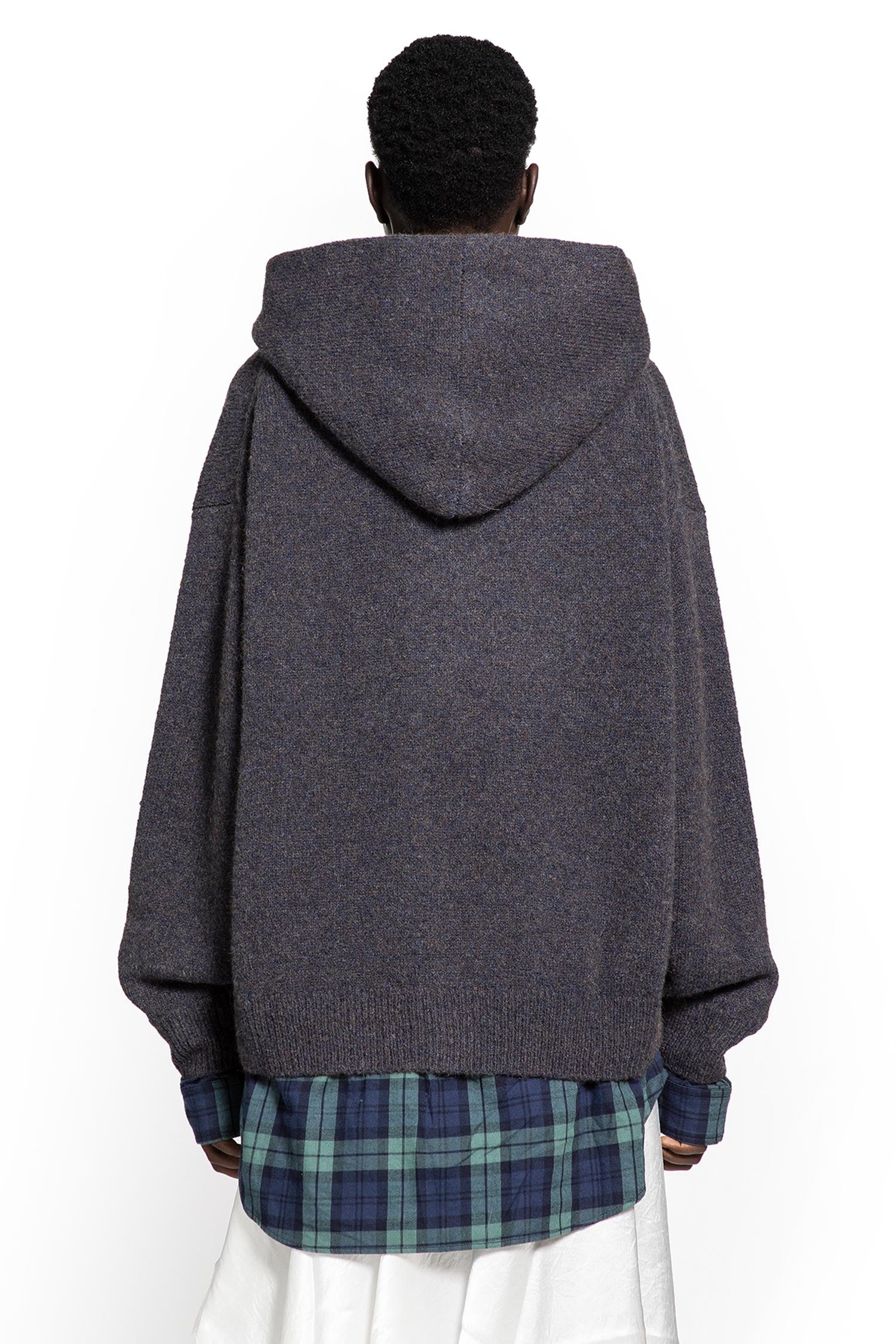 Layered Wool Hoodie