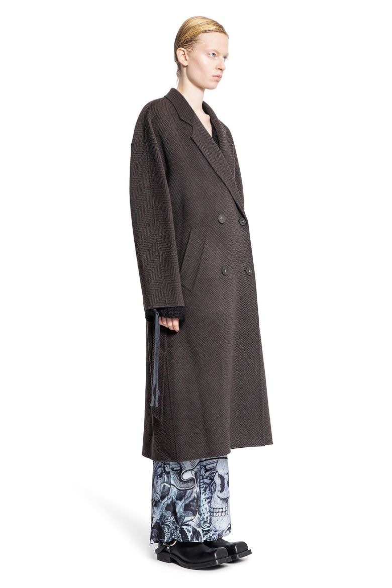 ACNE STUDIOS WOMAN BROWN COATS