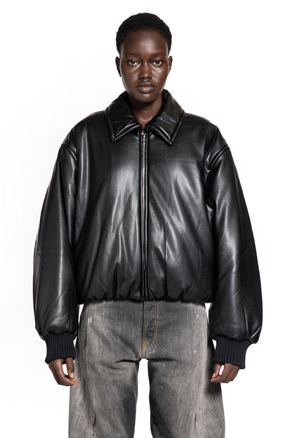 Faux Leather Bomber Jacket