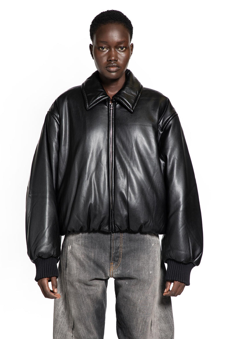 Faux Leather Bomber Jacket