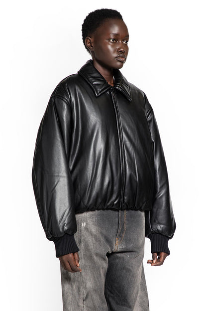 Faux Leather Bomber Jacket