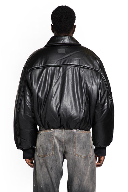 Faux Leather Bomber Jacket