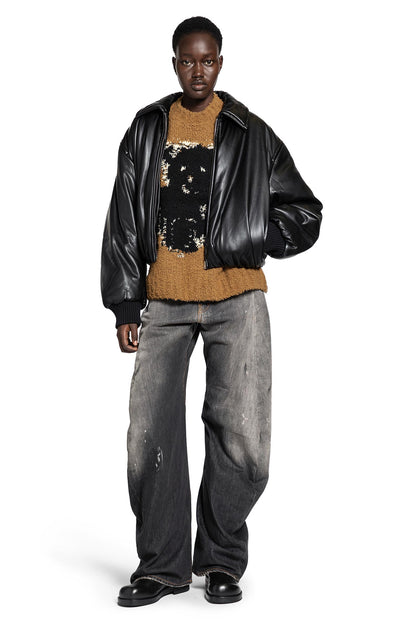 Faux Leather Bomber Jacket