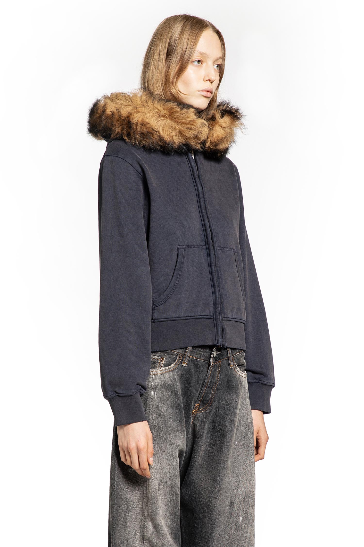 ACNE STUDIOS WOMAN GREY SWEATSHIRTS