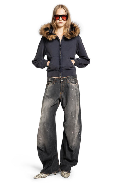 ACNE STUDIOS WOMAN GREY SWEATSHIRTS