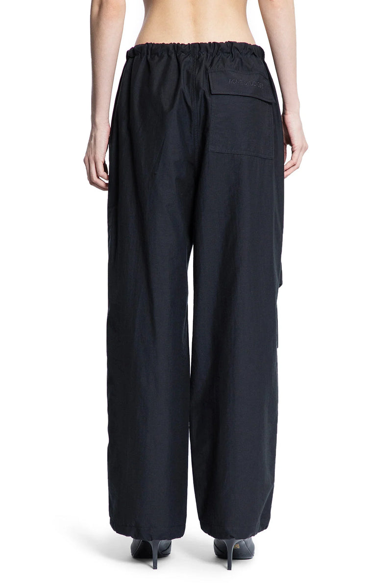 Crinkled Cotton Nylon Baggy Trousers - Antonioli.eu