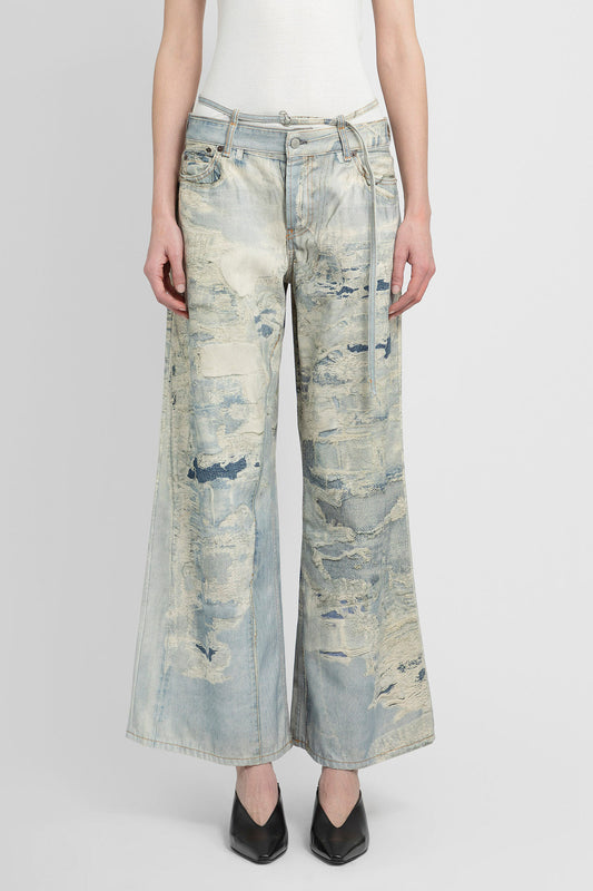 ACNE STUDIOS WOMAN BLUE TROUSERS