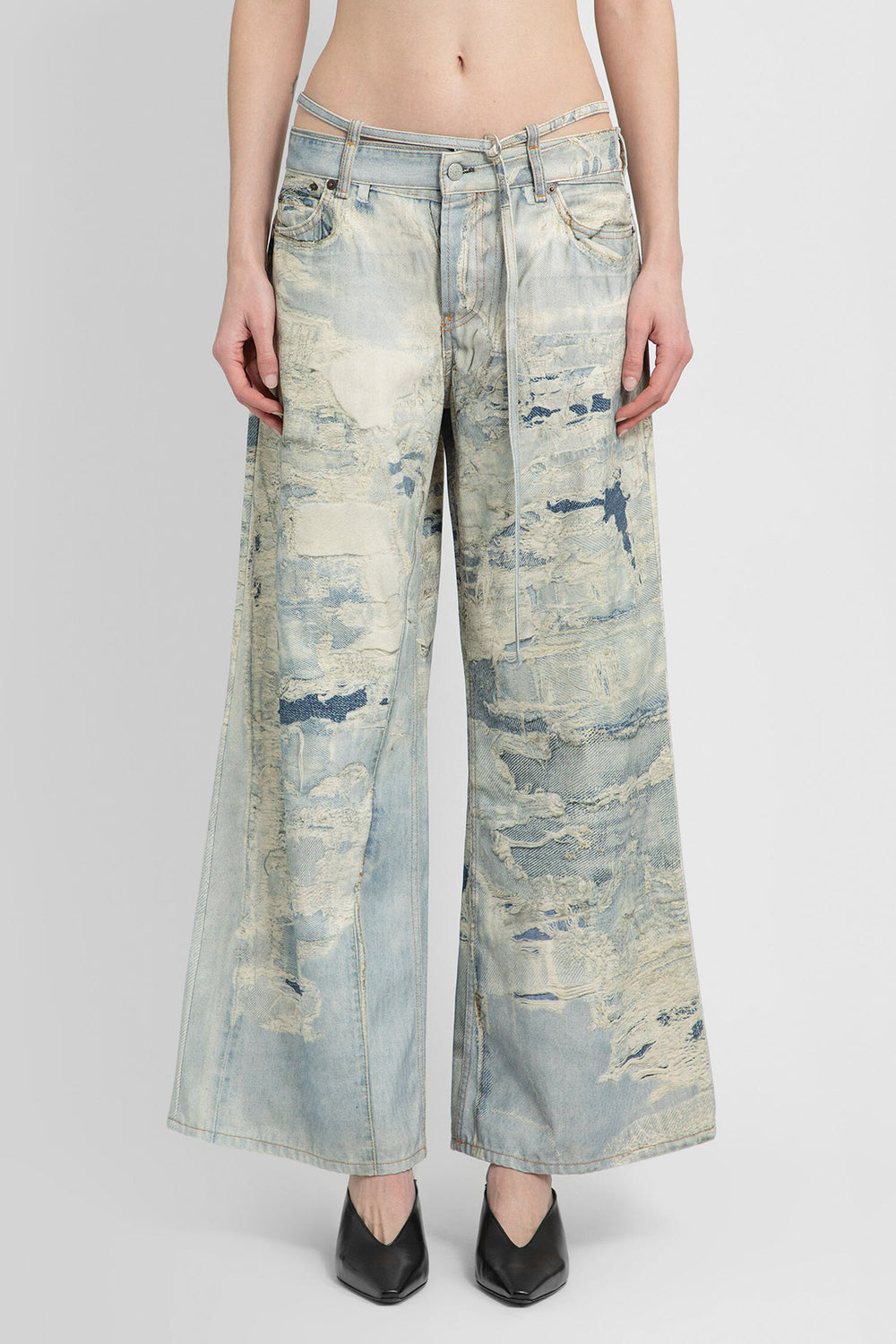 ACNE STUDIOS WOMAN BLUE TROUSERS