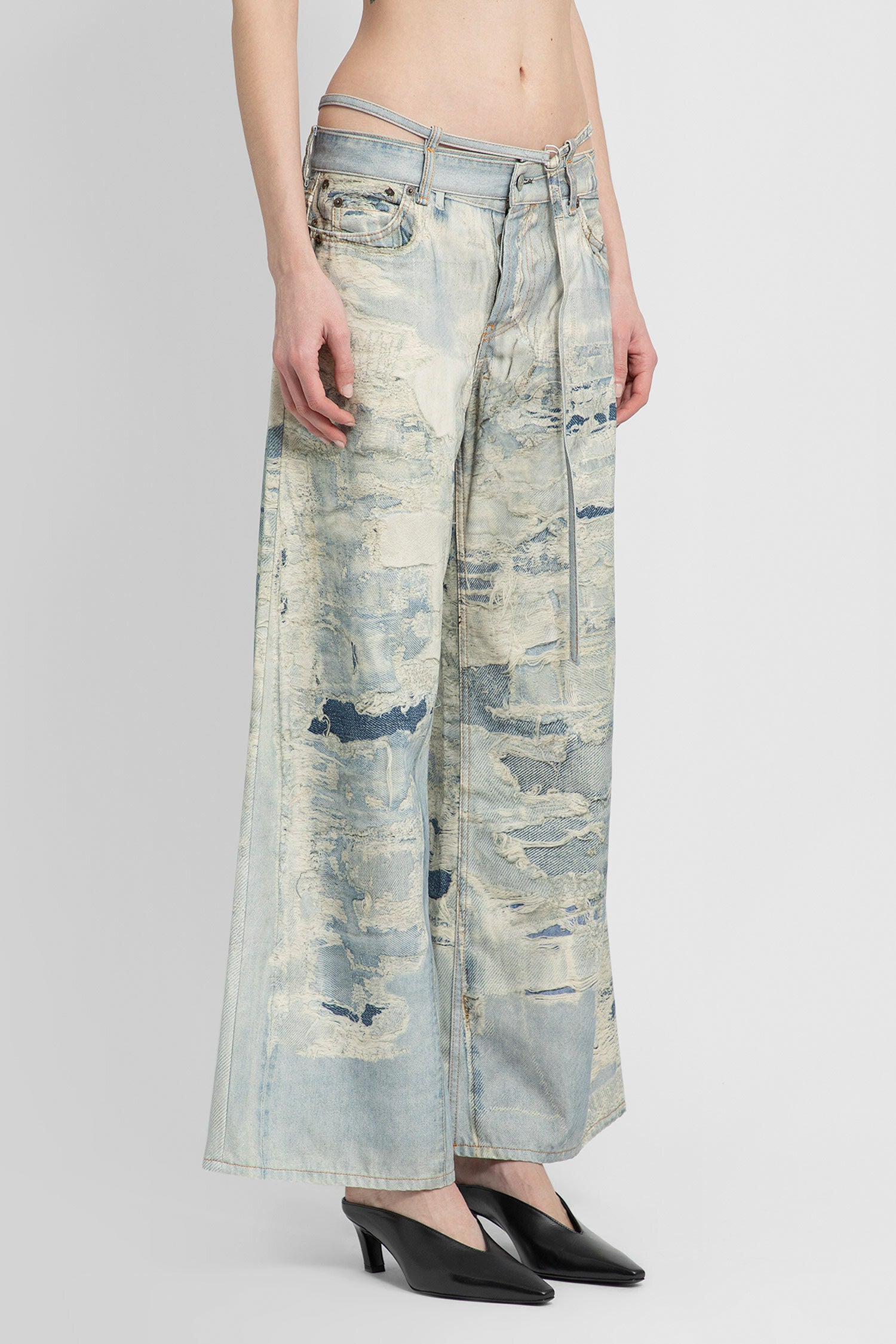 ACNE STUDIOS WOMAN BLUE TROUSERS