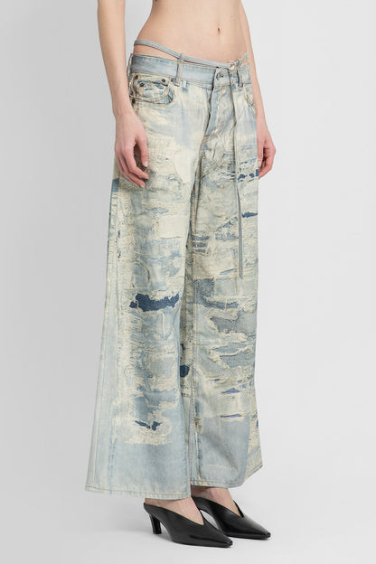 ACNE STUDIOS WOMAN BLUE TROUSERS