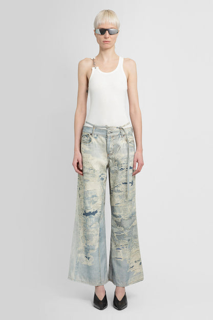 ACNE STUDIOS WOMAN BLUE TROUSERS