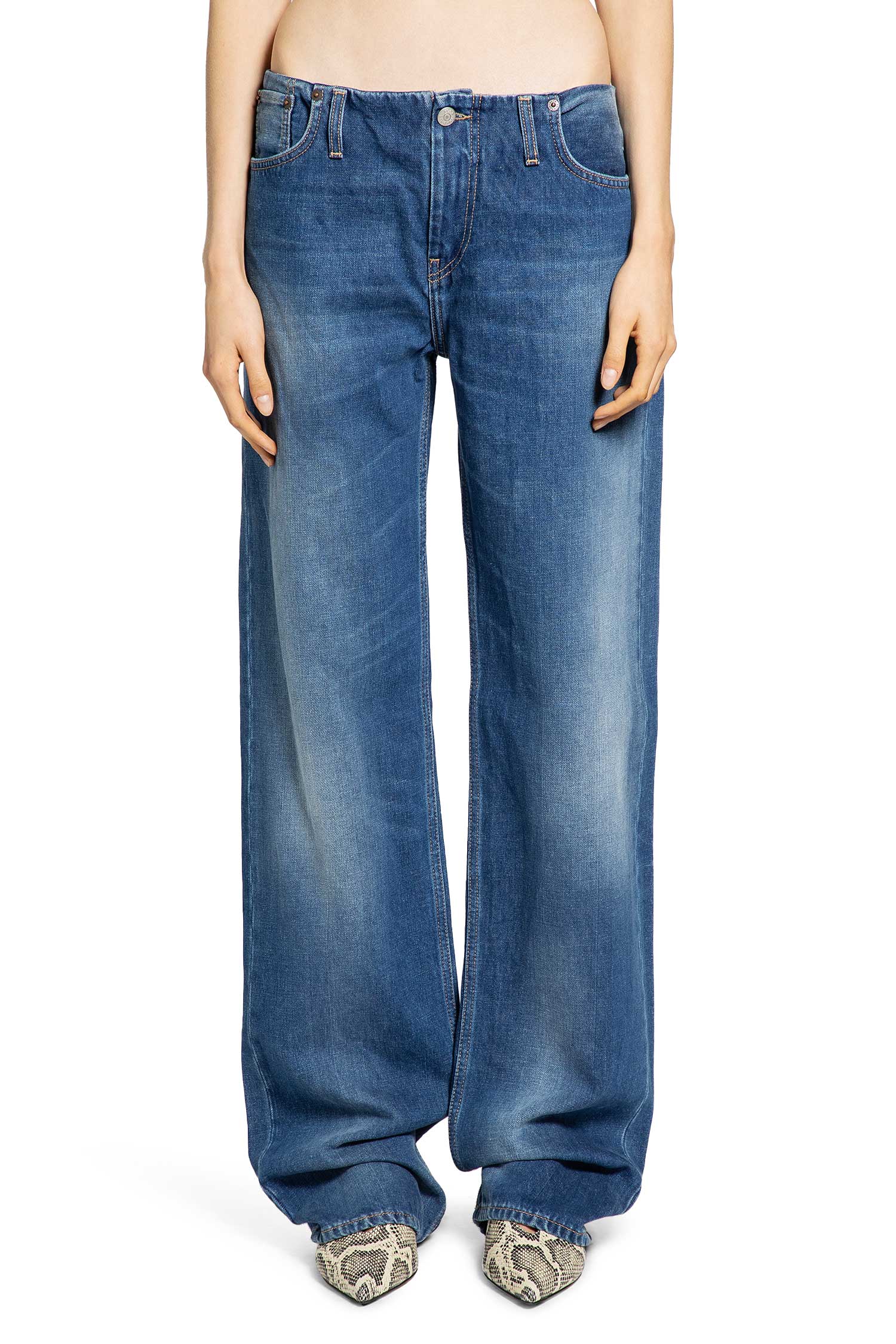 ACNE STUDIOS WOMAN BLUE JEANS